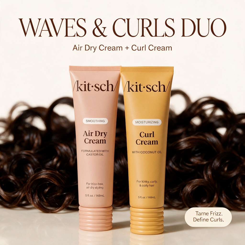 HaloraCo Waves & Curls Duo — Air Dry Cream + Curl Cream
